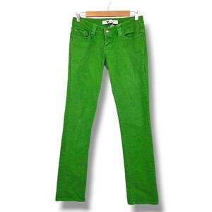 Wet Seal Green Denim Jeans Colored Wash Casual Everyday Low Rise Pants‎ Size 5